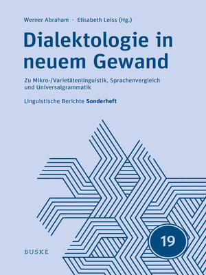 cover image of Dialektologie in neuem Gewand